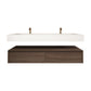 Madeno 60" Double Faucets Modern Floating Bathroom Vanity