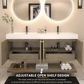Karina 60" Fluted Double Sink Floating Bathroom Vanity with Integrated Sink