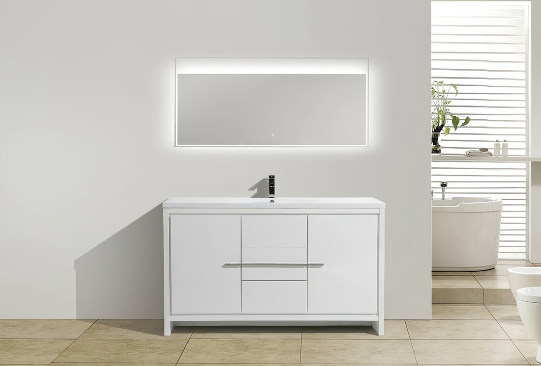Lucia 60" Single Sink Classic Freestanding Bathroom Vanity