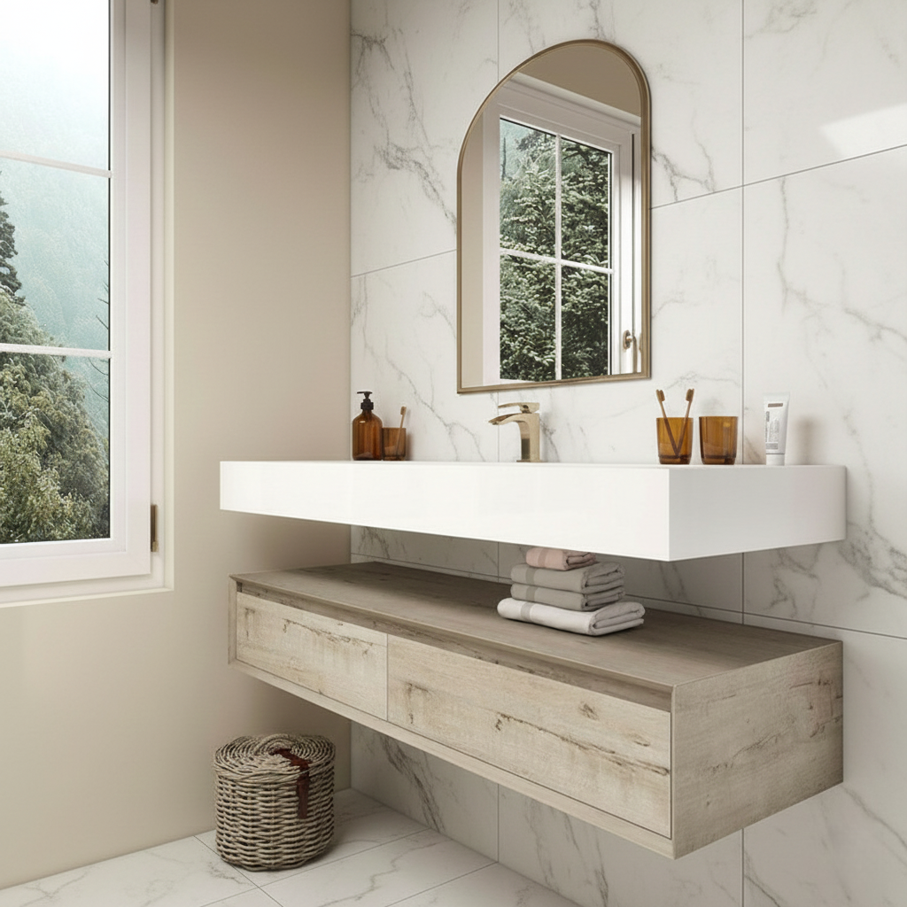 Madeno 60" Single Sink Modern Floating Bathroom Vanity