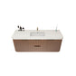 Haven Fluted 60" Floating Vanity | Modern Curved Wall-Hung Cabinet