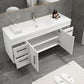 Aqua 60“ Single Sink Floating Bathroom Vanity (Center Sink)