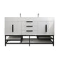 Boreal 60“ Double Sink Freestanding Bathroom Vanity
