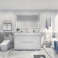 Lucia 60" Double Sink Classic Freestanding Bathroom Vanity