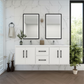 Arezzo 60" Solid Wood Double Sink Floating Bathroom Vanity