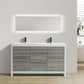 Lucia 60" Double Sink Classic Freestanding Bathroom Vanity