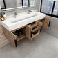 Boreal 72" Double Sink Floating Bathroom Vanity (Middle Drawers)