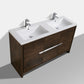 Lucia 60" Double Sink Classic Freestanding Bathroom Vanity