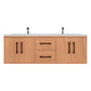 Arezzo 60" Solid Wood Double Sink Floating Bathroom Vanity