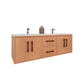 Arezzo 60" Solid Wood Double Sink Floating Bathroom Vanity