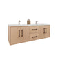 Arezzo 60" Solid Wood Double Sink Floating Bathroom Vanity
