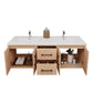 Arezzo 60" Solid Wood Double Sink Floating Bathroom Vanity