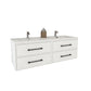 Arezzo 60" Solid Wood Double Sink Floating Bathroom Vanity (4 Drawers)