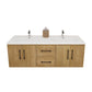 Arezzo 60" Solid Wood Double Sink Floating Bathroom Vanity