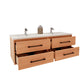 Arezzo 60" Solid Wood Double Sink Floating Bathroom Vanity (4 Drawers)