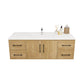 Arezzo 60" Solid Wood Floating Bathroom Vanity