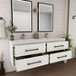 Arezzo 60" Solid Wood Double Sink Floating Bathroom Vanity (4 Drawers)