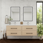 Arezzo 60" Solid Wood Double Sink Floating Bathroom Vanity (4 Drawers)