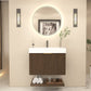 Karina 30" Fluted Floating Bathroom Vanity with Integrated Sink