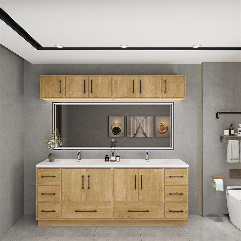 Arezzo 84" Double Sink Freestanding Bathroom Vanity