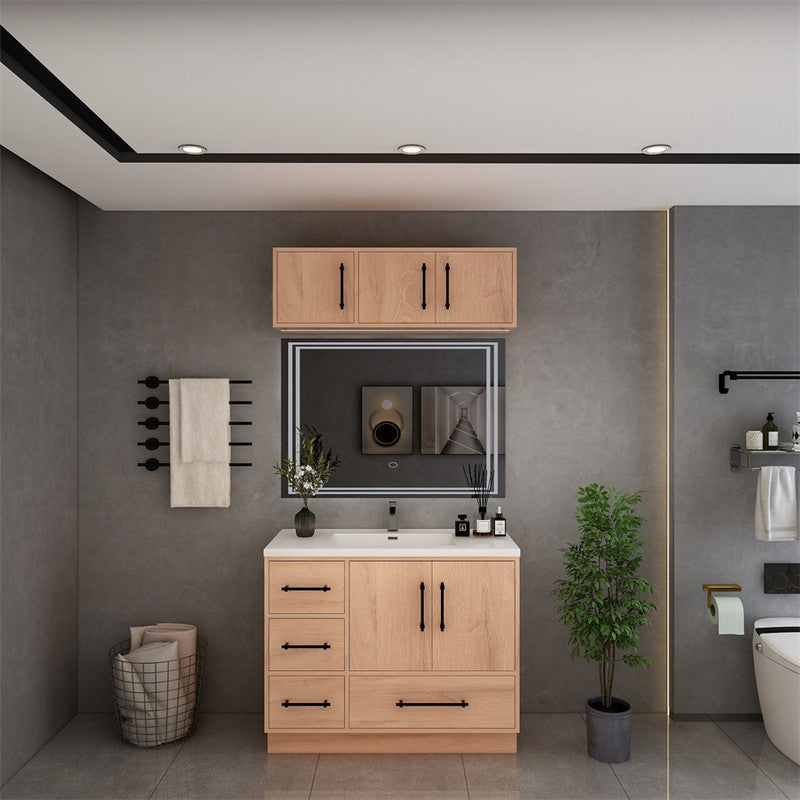 Arezzo 42" Single Sink Freestanding Bathroom Vanity (Left Side Drawers)