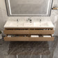 Amber 84“ Double Sink Floating Bathroom Vanity