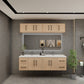 Arezzo 72" Solid Wood Double Sink Floating Bathroom Vanity