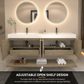 Karina 72" Fluted Double Sink Floating Bathroom Vanity with Integrated Sink