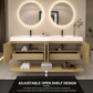 Karina 72" Fluted Double Sink Floating Bathroom Vanity with Integrated Sink