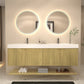 Karina 72" Fluted Double Sink Floating Bathroom Vanity with Integrated Sink
