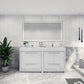 Lucia 72" Double Sink Classic Freestanding Bathroom Vanity