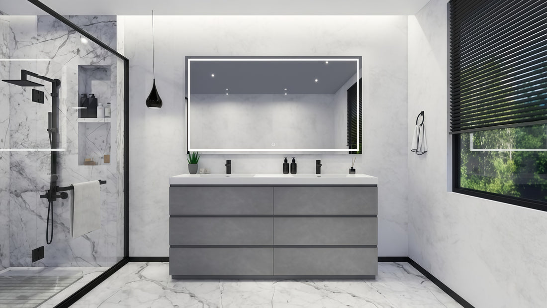 Anderson 72” Double Sink Freestanding Modern Bathroom Vanity