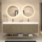 Karina 72" Fluted Double Sink Floating Bathroom Vanity with Integrated Sink