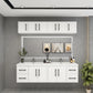 Arezzo 72" Solid Wood Double Sink Floating Bathroom Vanity
