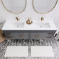 Aqua 72“ Double Sink Floating Bathroom Vanity