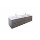 Erba 72" Double Sink Floating Bathroom Vanity