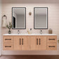Arezzo 72" Solid Wood Double Sink Floating Bathroom Vanity