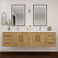Arezzo 72" Solid Wood Double Sink Floating Bathroom Vanity