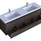 Erba 72" Double Sink Floating Bathroom Vanity