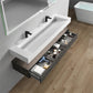 Madeno 72" Double Faucets Modern Floating Bathroom Vanity