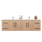 Arezzo 72" Solid Wood Double Sink Floating Bathroom Vanity