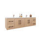 Arezzo 72" Solid Wood Double Sink Floating Bathroom Vanity