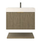 Karina 30" Fluted Floating Bathroom Vanity with Integrated Sink