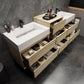 Halo 80“ Double Sink Floating Bathroom Vanity