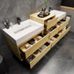 Halo 80“ Double Sink Floating Bathroom Vanity