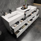 Halo 80“ Double Sink Floating Bathroom Vanity