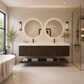 Karina 84" Fluted Double Sink Floating Bathroom Vanity with Integrated Sink
