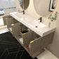 Karina 84" Fluted Double Sink Floating Bathroom Vanity with Integrated Sink
