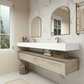 Madeno 84" Double Faucets Modern Floating Bathroom Vanity
