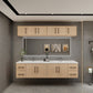 Arezzo 84" Solid Wood Double Sink Floating Bathroom Vanity